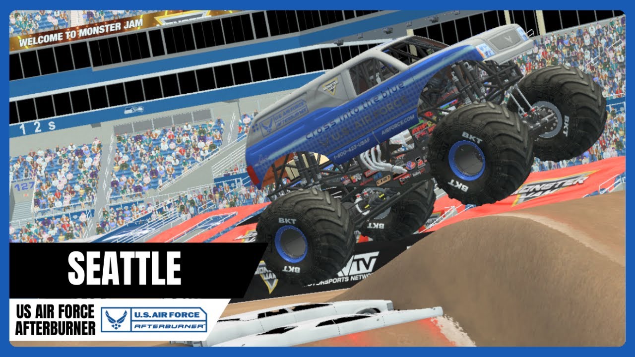 US Air Force Afterburner Freestyle Seattle - Rigs of Rods Monster Jam