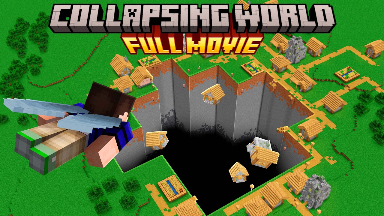 Minecraft But I Survive in A COLLAPSING WORLD [FULL MOVIE]