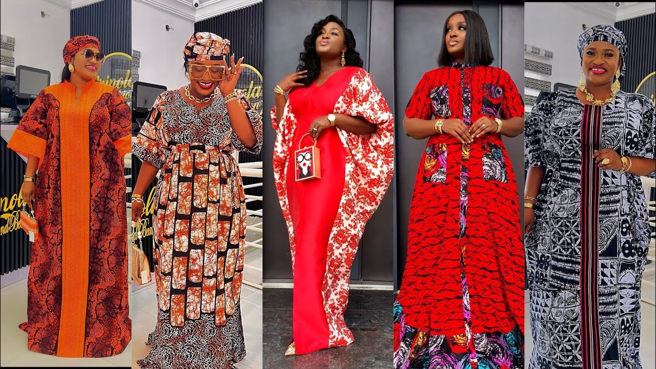 Latest Ankara styles and lace 2023: boubou and kaftan styles| Ankara  gown styles 2023