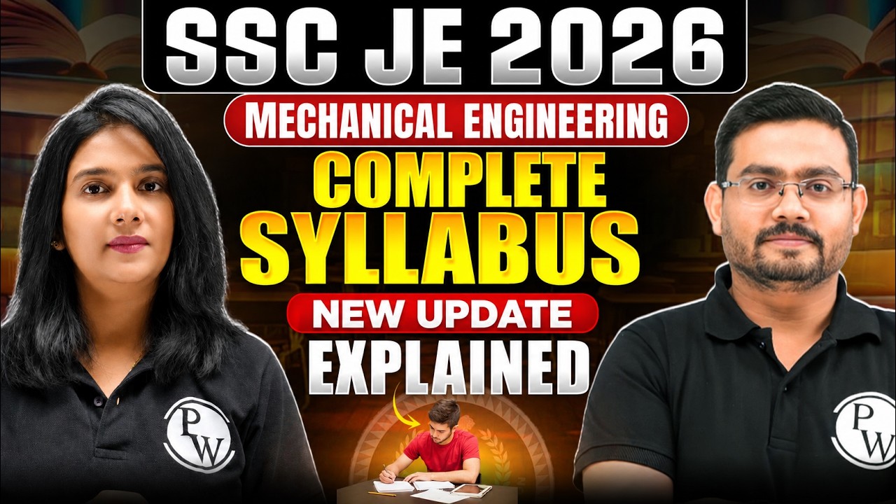 Big Changes in SSC JE 2026 Mechanical Syllabus! | What You Need To Know