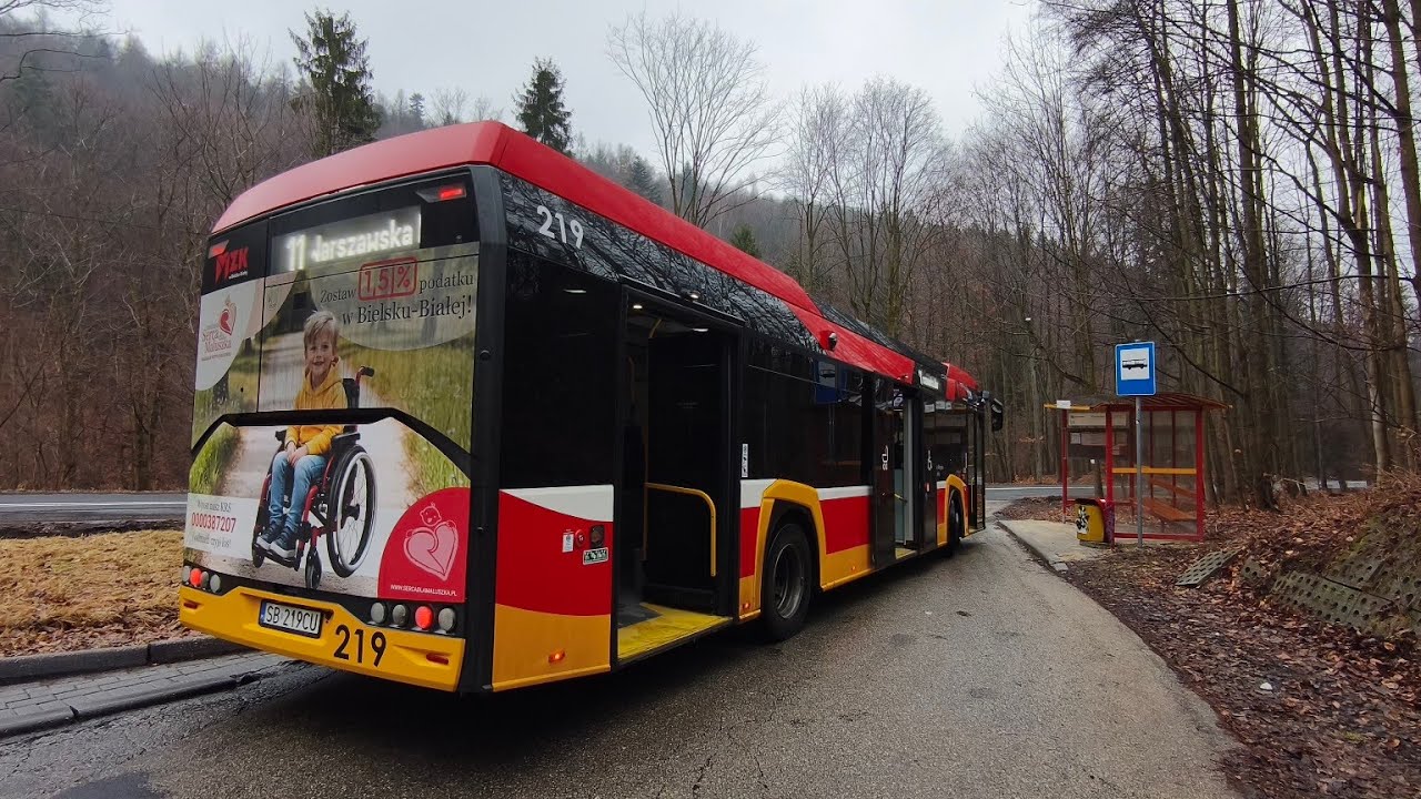 [MZK BB #19] Przejazd Calą trasą lini 11 Solarisem U 12 IV FL 219 (Warszawska Dw- Straconka Zakręt)