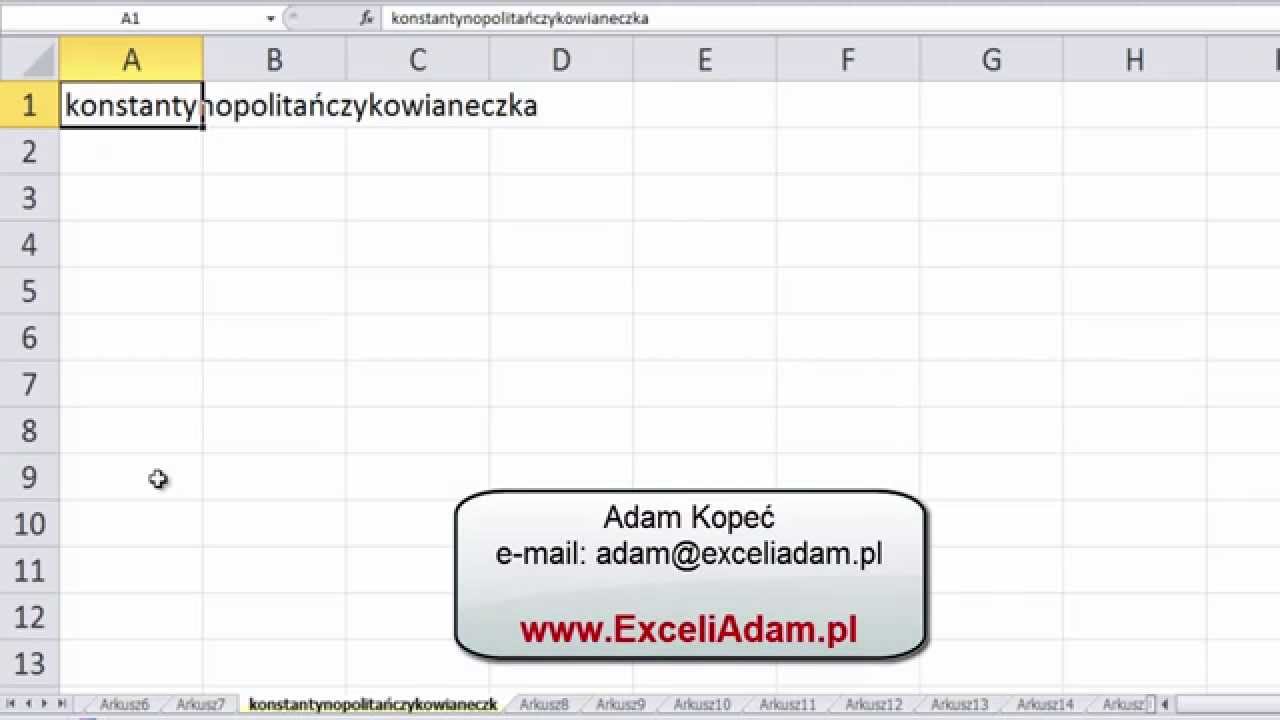 Excel - Szybkie przemieszczanie się między arkuszami - porada #131