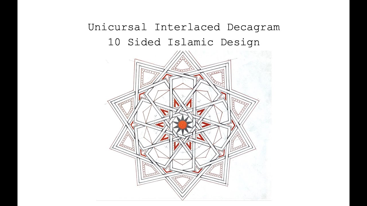 Unicursal Interlaced Decagram - Ten Sided Islamic Design - Mandala - Sacred Geometry