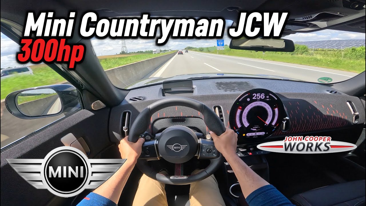 2024 MINI Countryman John Cooper Works ALL4 (300 hp) | POV Autobahn Test Drive in Germany
