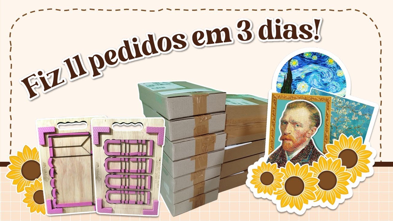 Muitos pedidos na minha loja da Shopee 📦 I ROTINA DE PRODUÇÃO PAPELARIA 🌻 - 01
