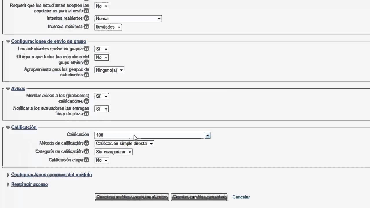Videotutorial Moodle: Asignar Tarea por Grupos y Calificarla