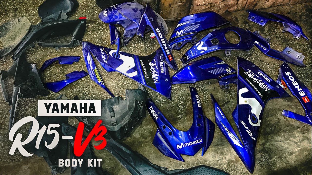 R15 V3 full body kit Remove and Color Change 😜 R15 v3 Bike modified