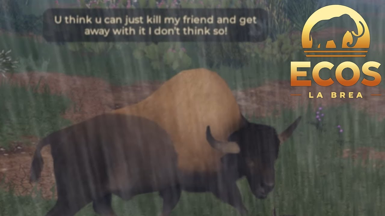 Bison Gets Comically Angry After I Kill His Friend - Ecos: La Brea, ROBLOX