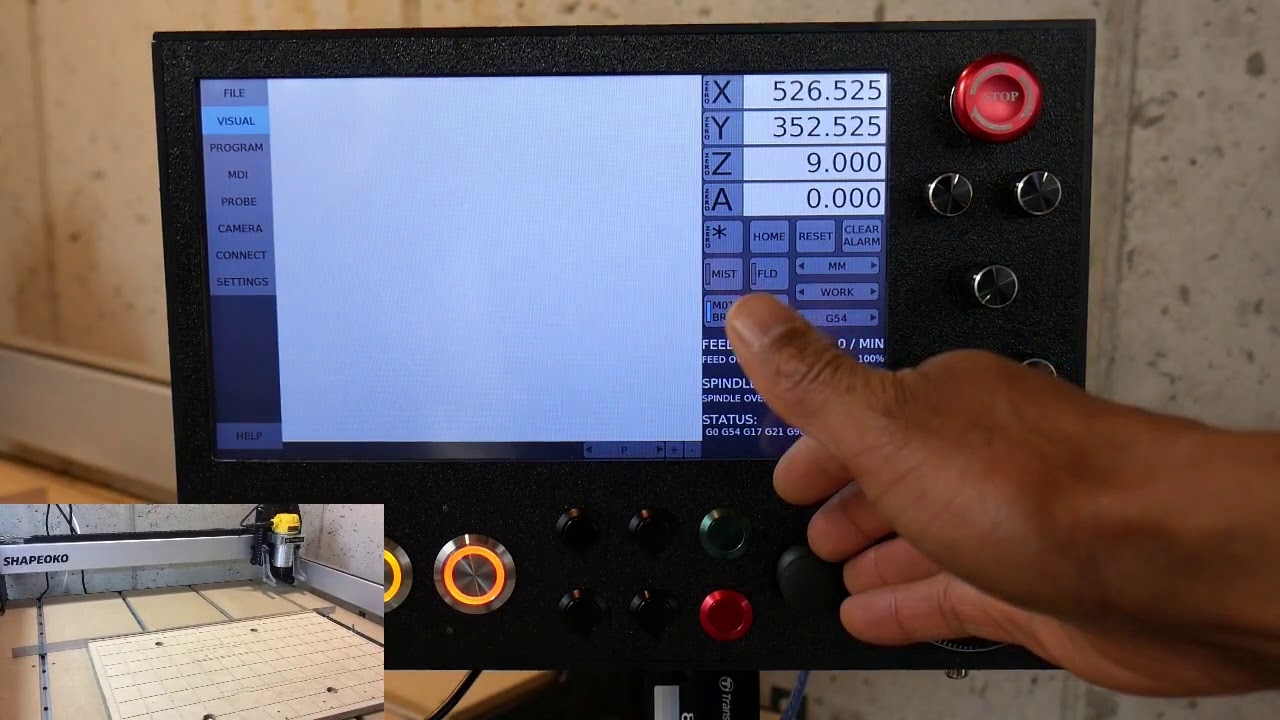 Touchscreen CNC Control Panel for Grbl
