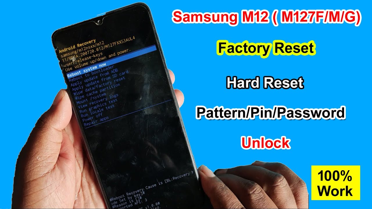 Samsung M12 Hard Reset/Factory Reset/Screen Lock Remove | Samsung M127F Forget Password/Pin/Pattern