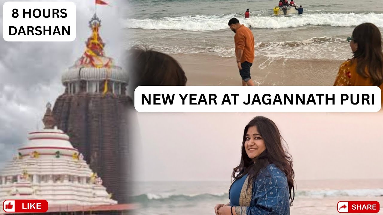 New Year at Jagannath Puri 🙏 | 8 Hours Darshan, Konark Beach, Street Food & Pure Exhaustion 