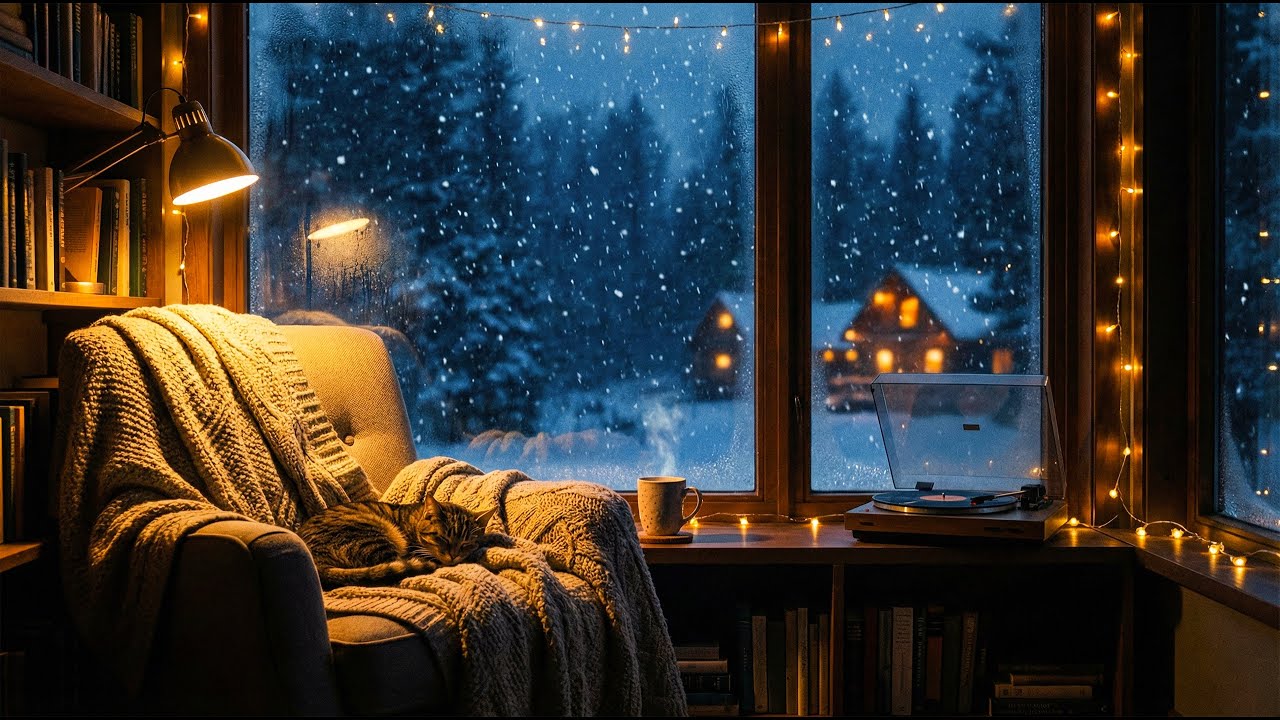 3 AM in Winter ❄️ Slow Jazz & Lofi for Deep Sleep / Relaxing