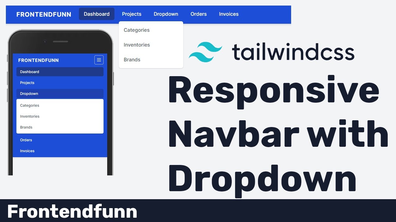 Tailwind css navbar dropdown