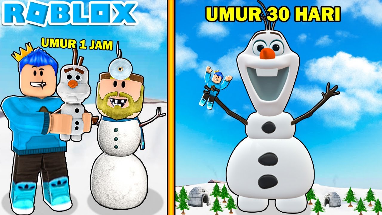 KITA MERAWAT OLAF BAYI UMUR 1 JAM SAMPE 30 HARI DAN JADI RAKSAKSA DI ROBLOX!!