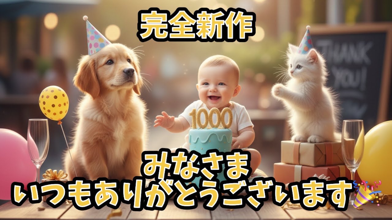 完全新作1,000 Thanks ✨赤ちゃんと動物たちが贈る“特別な癒しの新作”