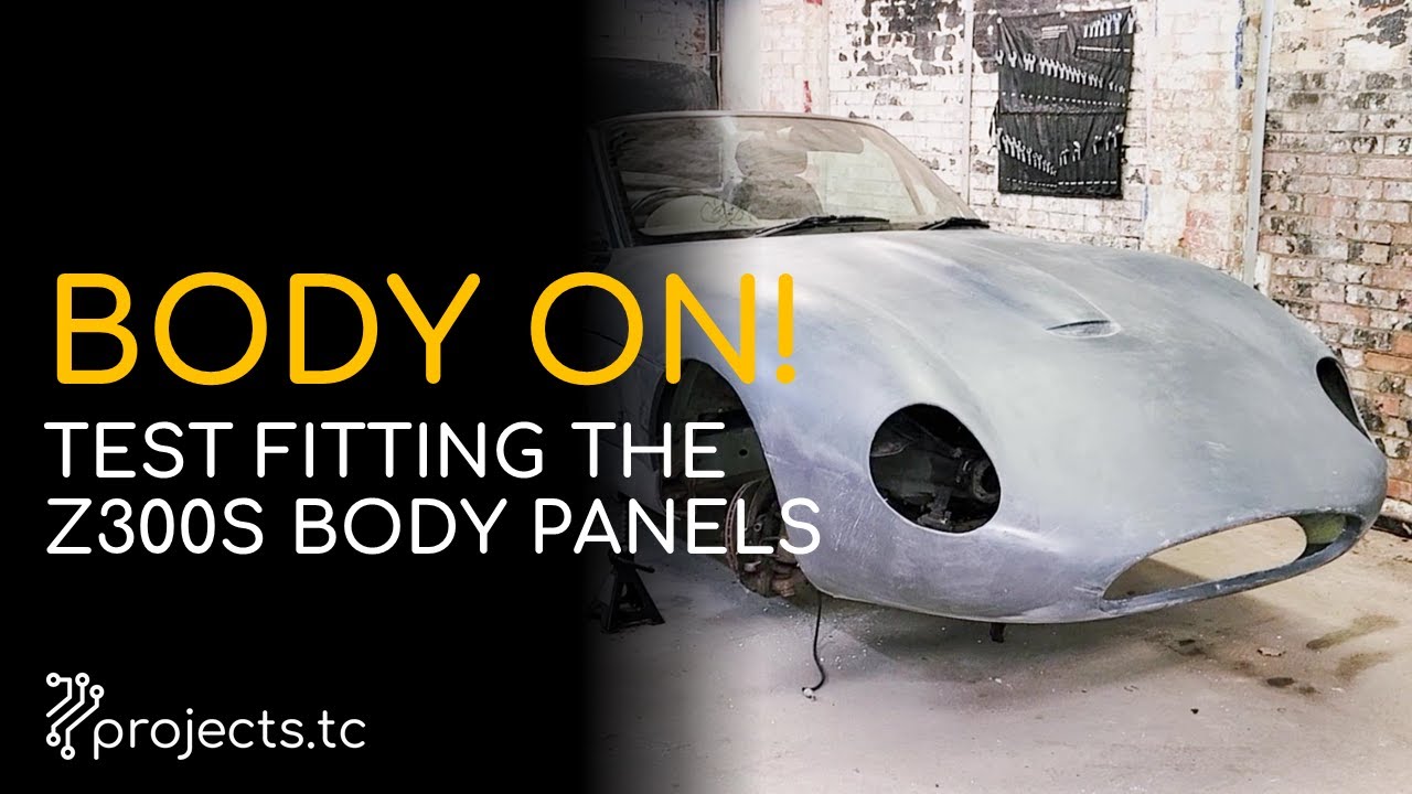 Z300S EV: Retro electric car conversion - body kit test fit