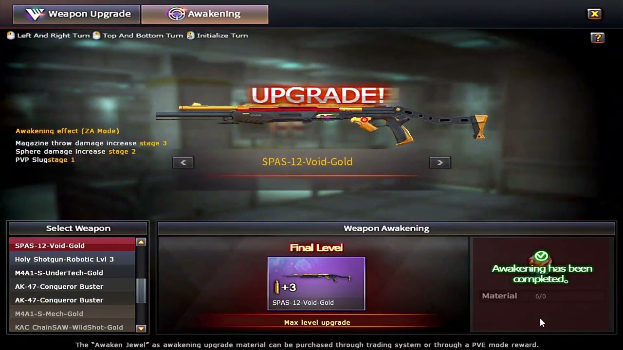 Crossfire Philippines 3.0 - Obtaining and Upgrading SPAS-12-Void-Gold (ZA4 Onslaught Fortress)