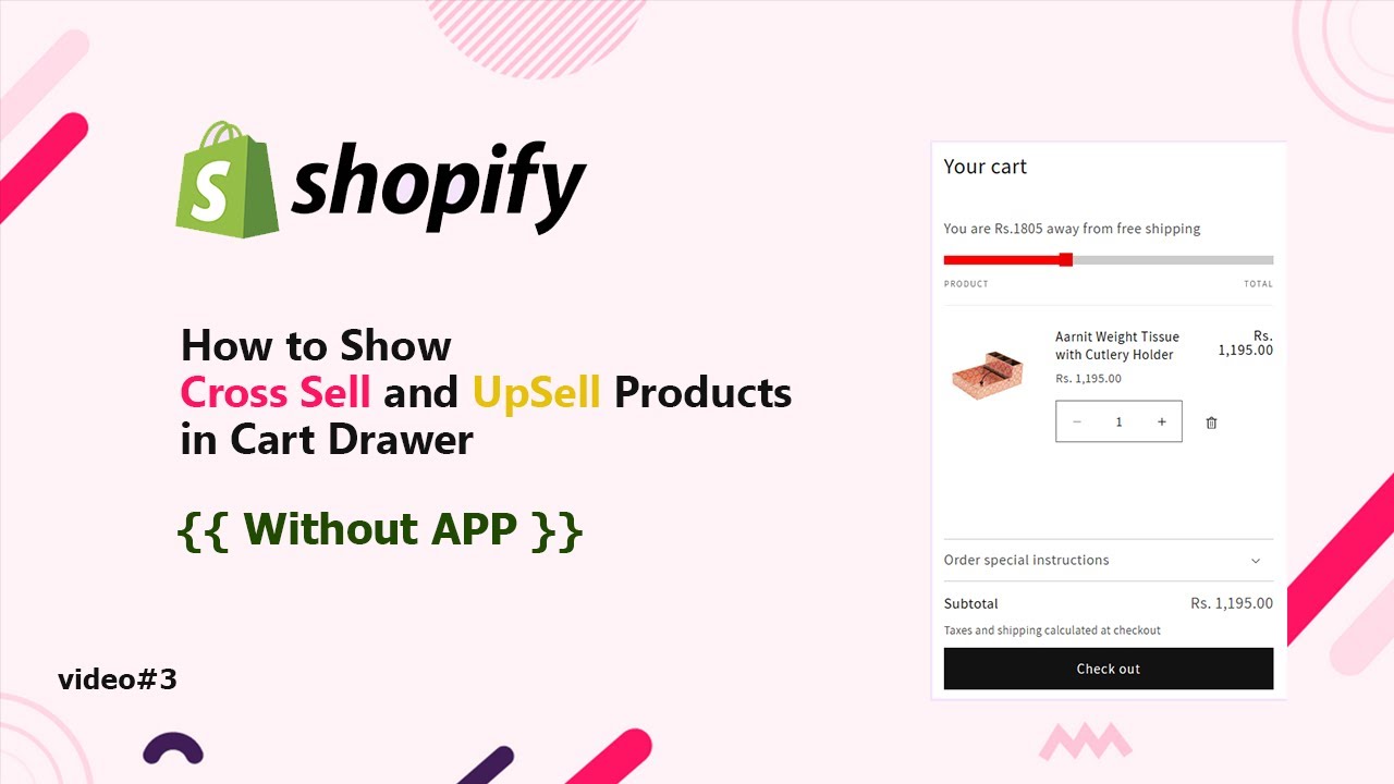 Cross Selling and Upselling Product in Cart Drawer | Cross Sell and Up Sell Product Without App