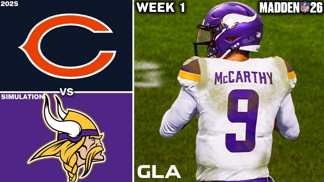 Vikings vs. Bears | Week 1 Simulation | Madden 26 PS5 Gameplay