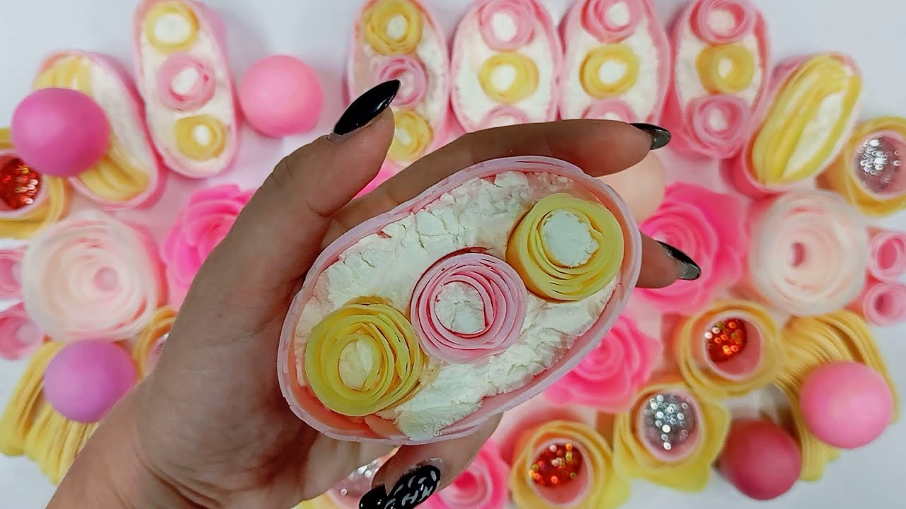 ASMR soap. Crispy roses🌹🌹🌹Burning Balls🔵  ⚪. Roses with Glitter. Boxes with starch.