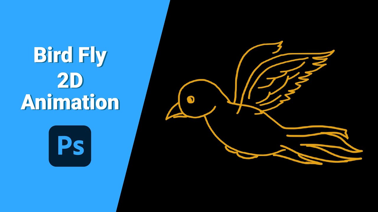 How to create bird flying 2D animation in photoshop  #photoshop #birdanimation #Karthik_Art