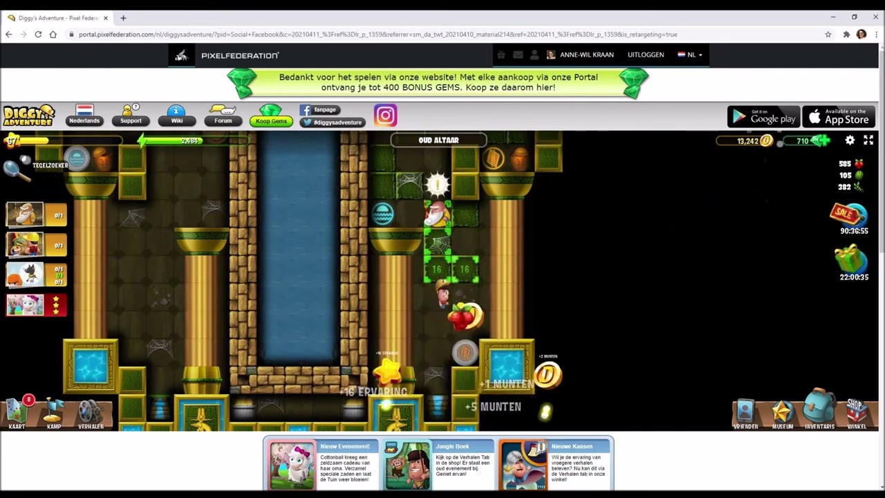 Diggy's Adventure Egypte Sobek |  12 oud altaar