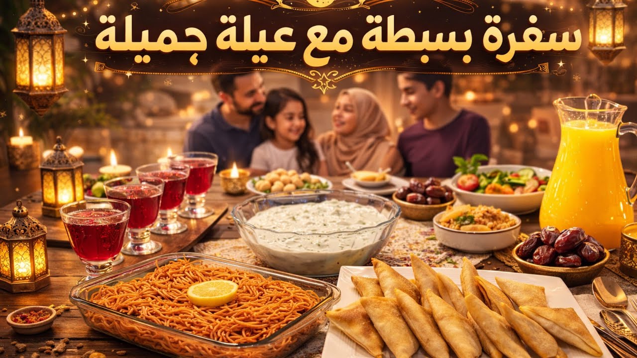 فطور ثامن يوم رمضان2026🌙|| سفرة بسيطة لكن بوجودهم تسوى الدنيا 💕
