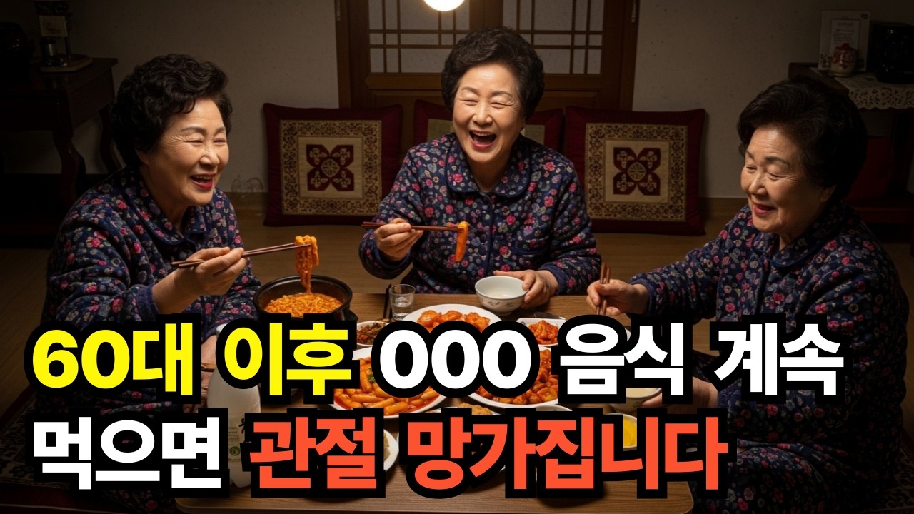 60대 이후 이 음식 계속 먹으면 관절 망가집니다#정보#인생사#돈#노후#조언#절약#건강#노후#대책#병#예방#습관#노년#60대#70대#80대#90대#삶#인생