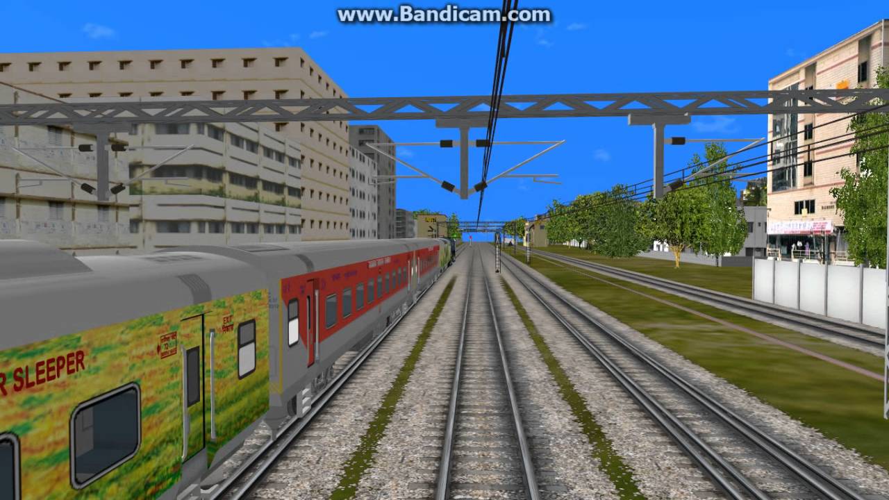 Rajdhani Express Departing from Ahmadabad Junction in MSTS Open Rail