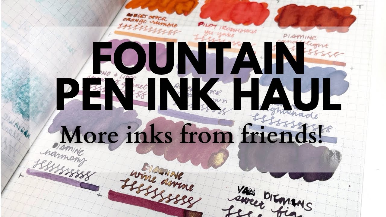 FOUNTAIN PEN INK HAUL // Inks from friends - Diamine, Pilot, Robert Oster, Tono&Lims #fountainpenink