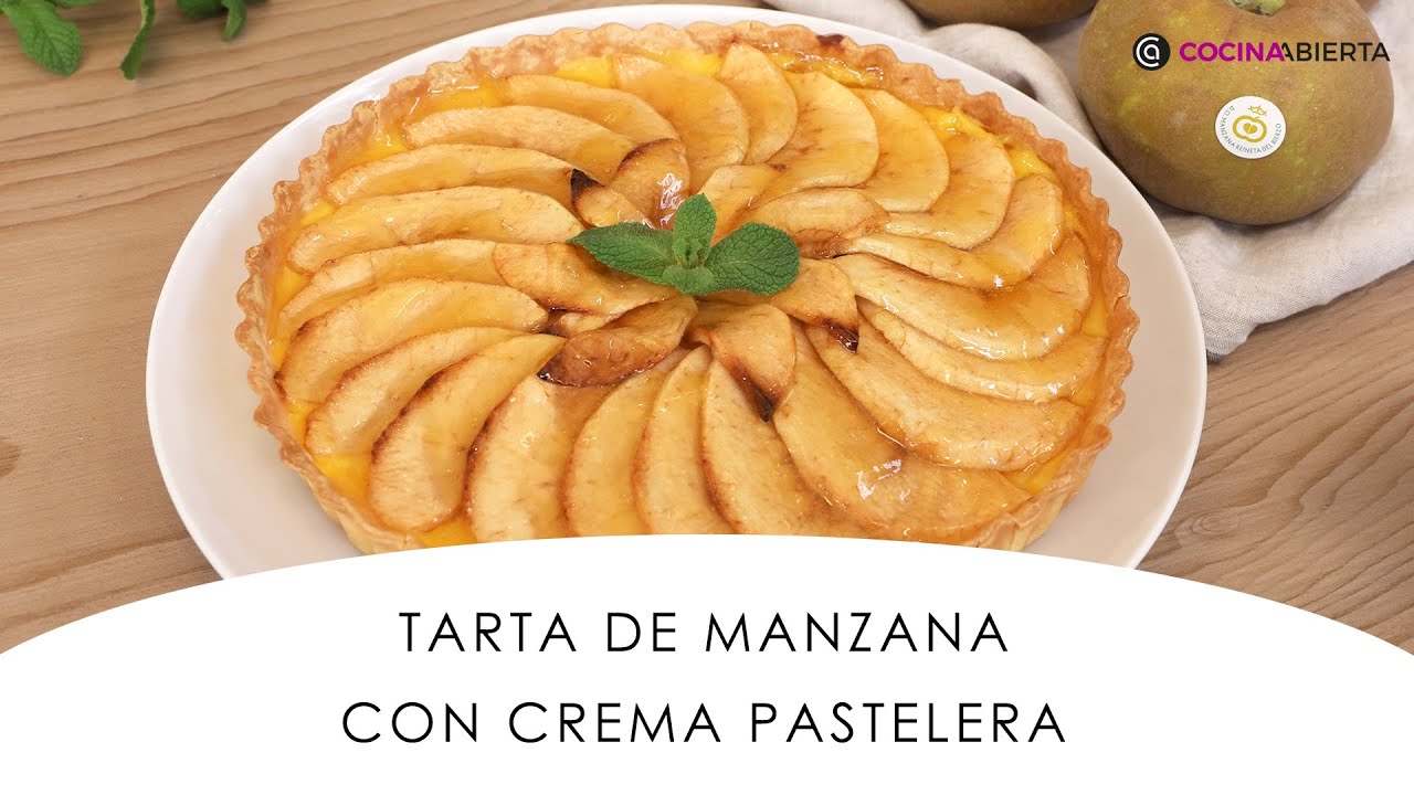 TARTA de MANZANA con crema pastelera 🍏🍎 La más FÁCIL y deliciosa 🤤 Cocina Abierta
