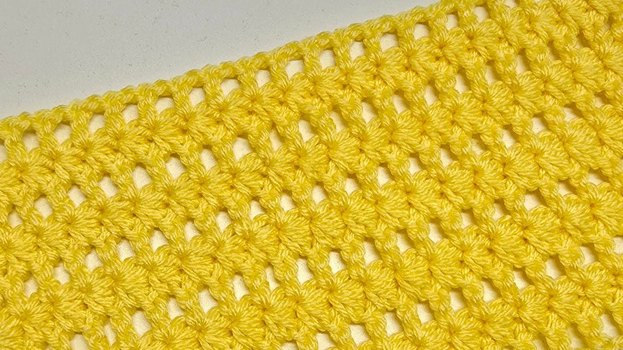 Crochet Easy Stitch For Scarfs, Blankets, and More - Shooting Star Stitch 🌟