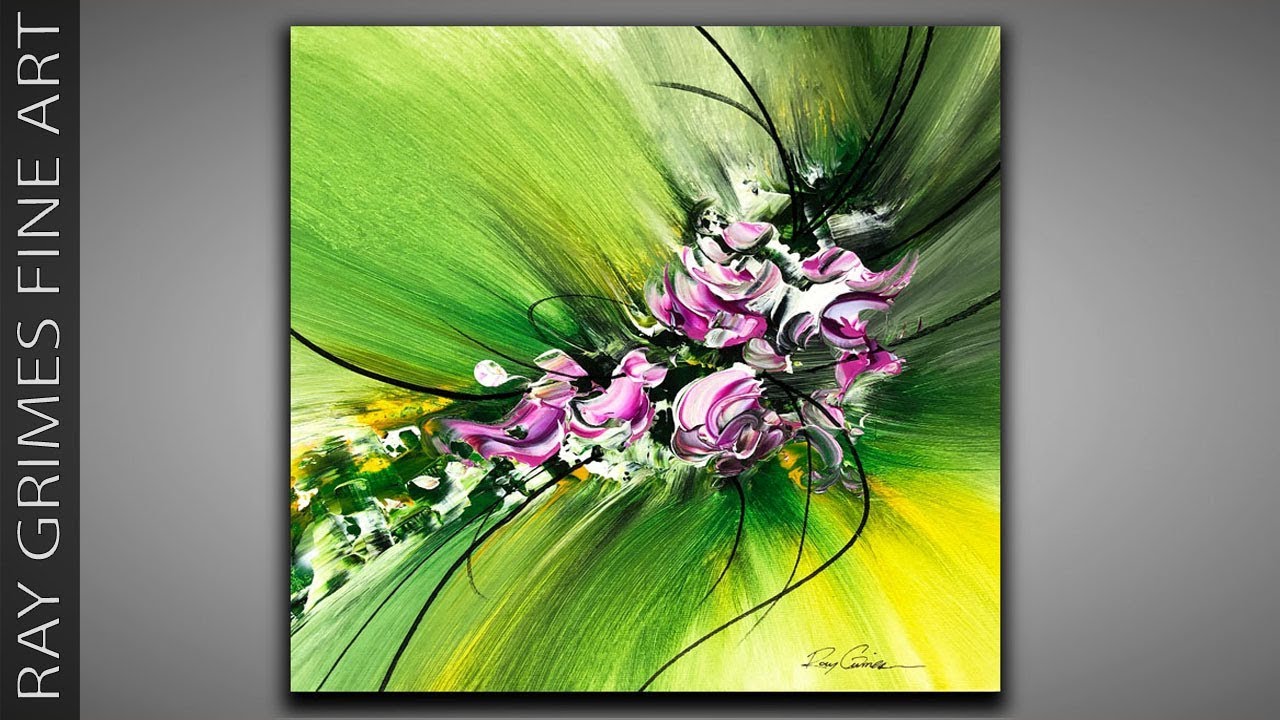 Abstract Painting Techniques / 235 / Floral / Relaxing / Acrylics / Painting Demonstration