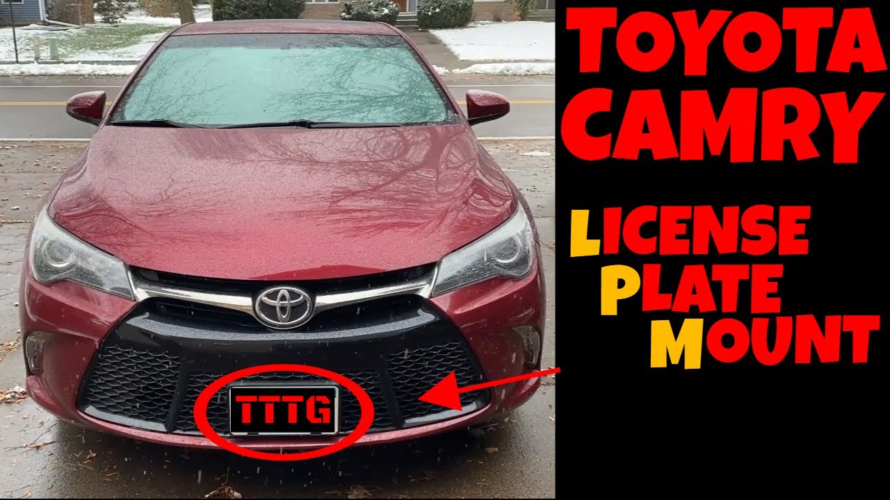 Установка/установка кронштейна/крепления переднего номерного знака Toyota Camry
