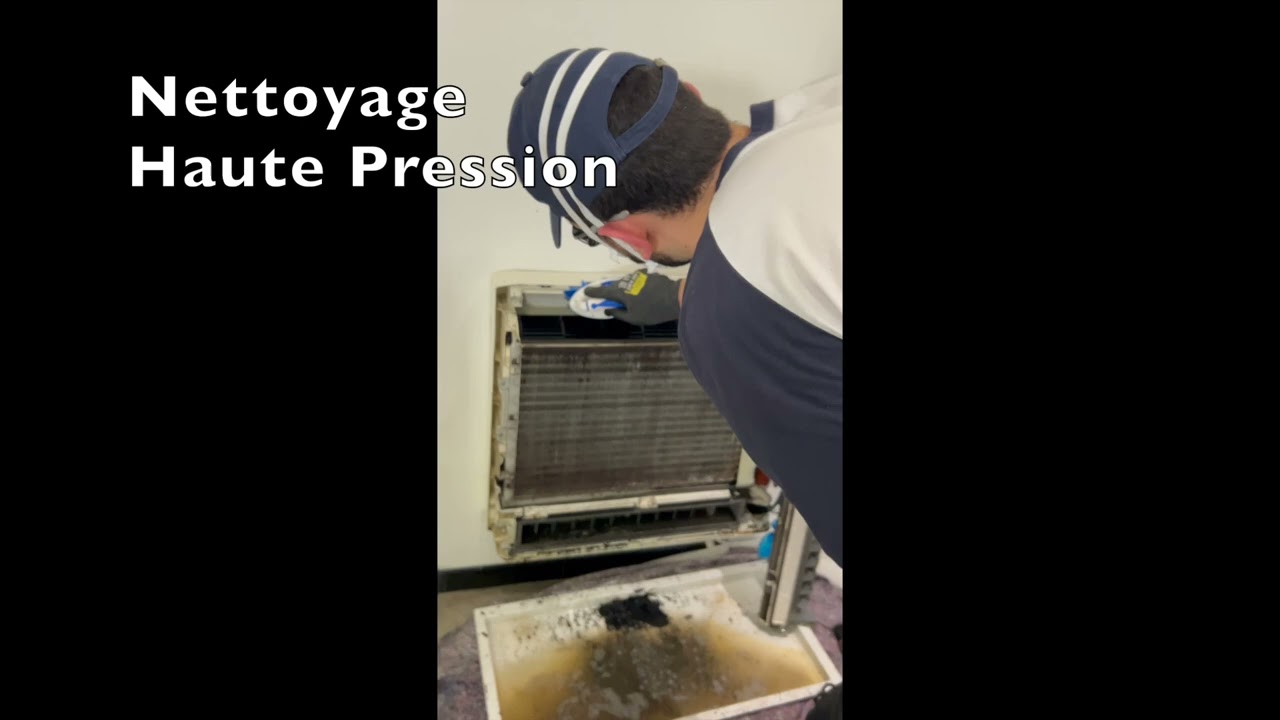 Vidéo de nettoyage d'une climatisation murale type 