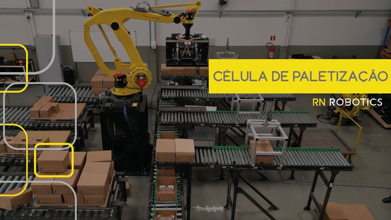 Paletização eficiente de caixas