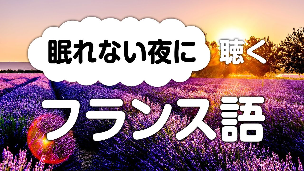 眠れない夜に聞き流すフランス語会話（日本語訳付き）