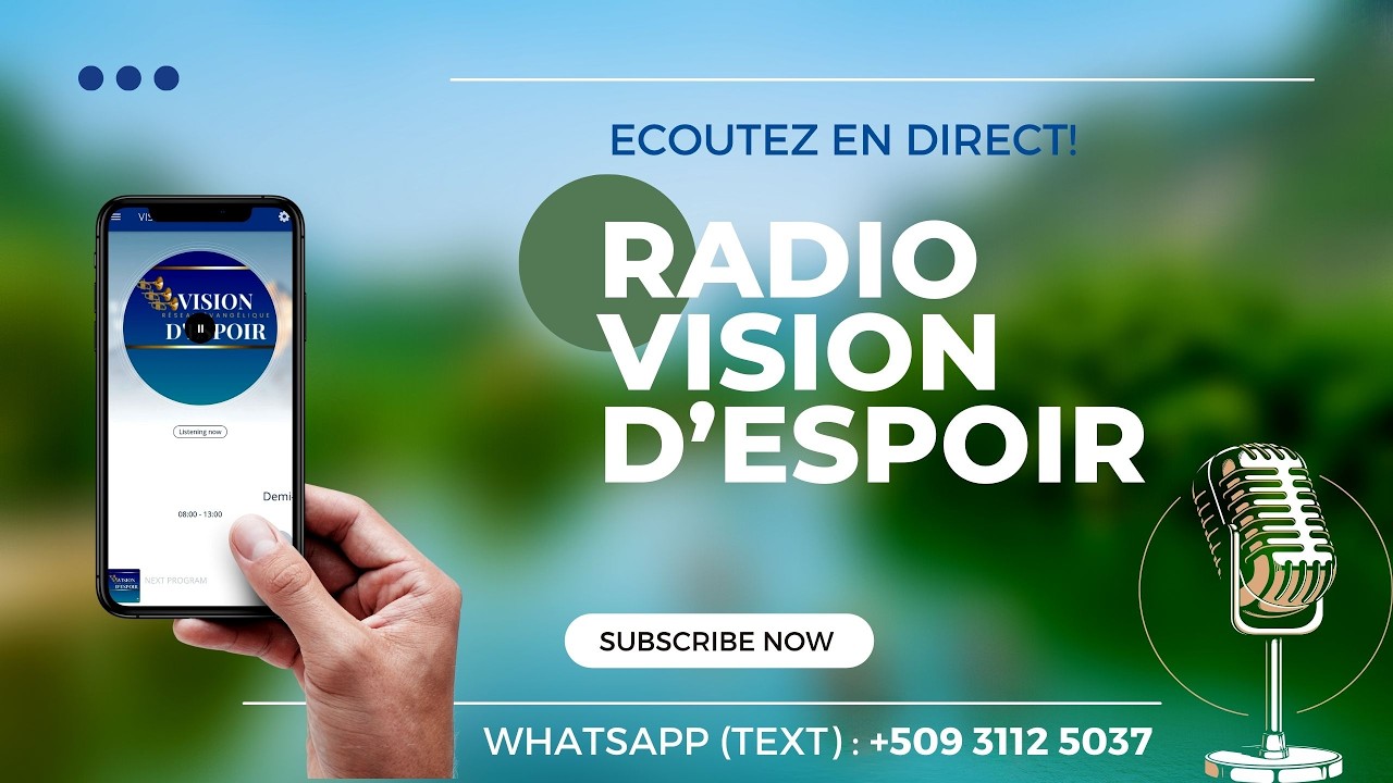 Ecoutez la Radio Vision D'Espoir en Direct
