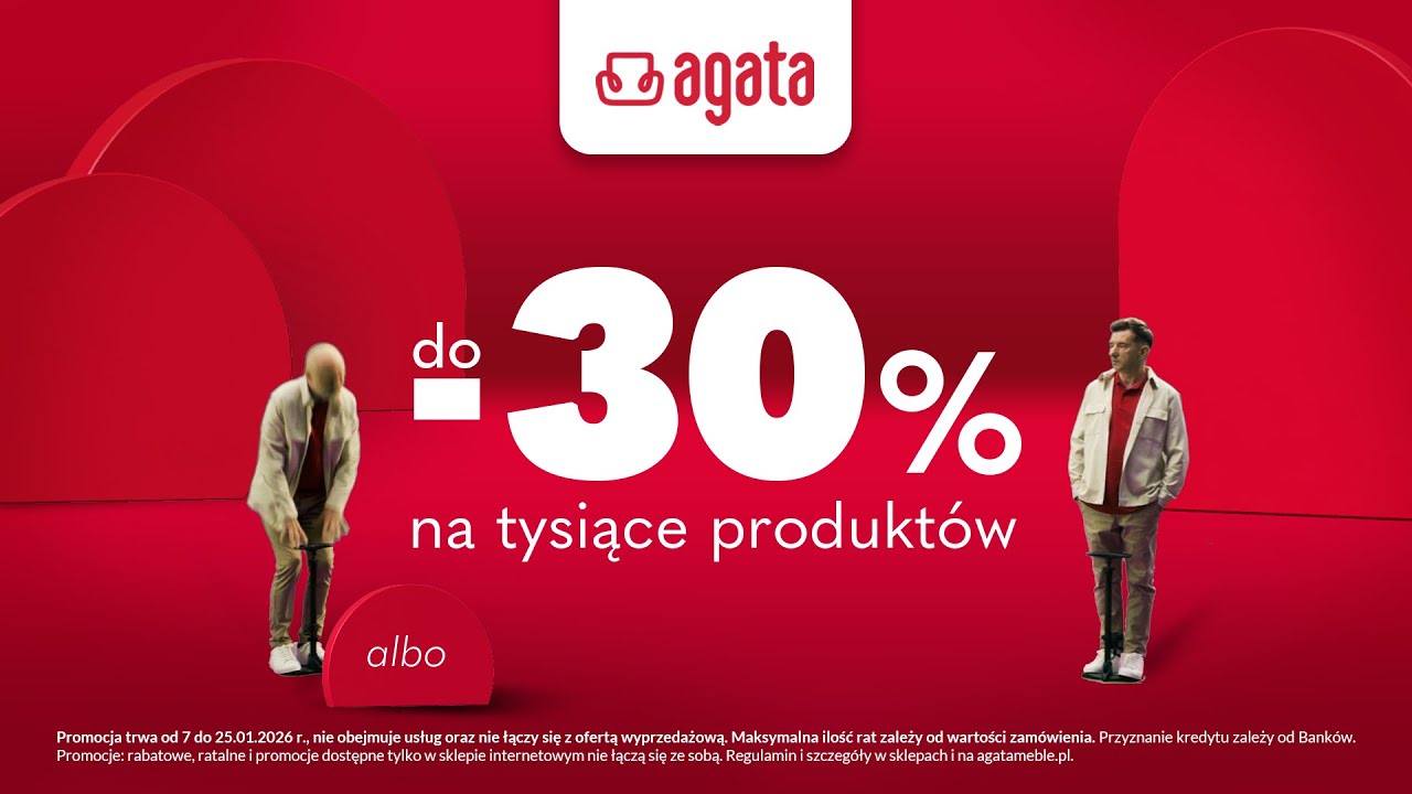 Agata - Rabaty do 30% na tysiące mebli i dodatk&oacute;w albo do 25 rat 0%