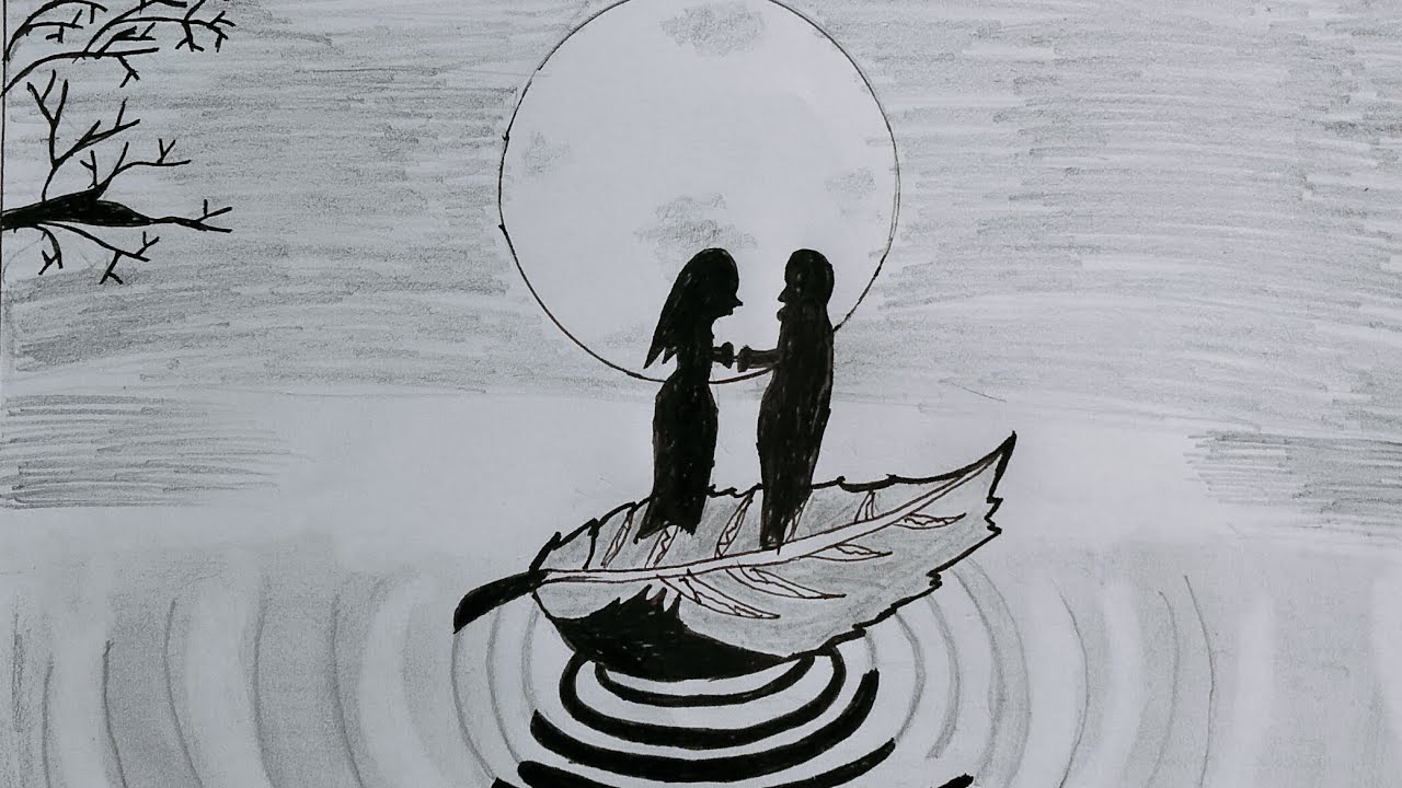 How to draw a romantic couple 😊#viralvideo #art 