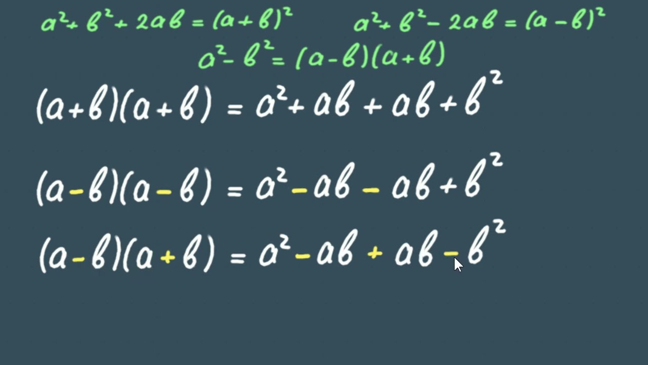 square of the sum and the square of the difference #algebra