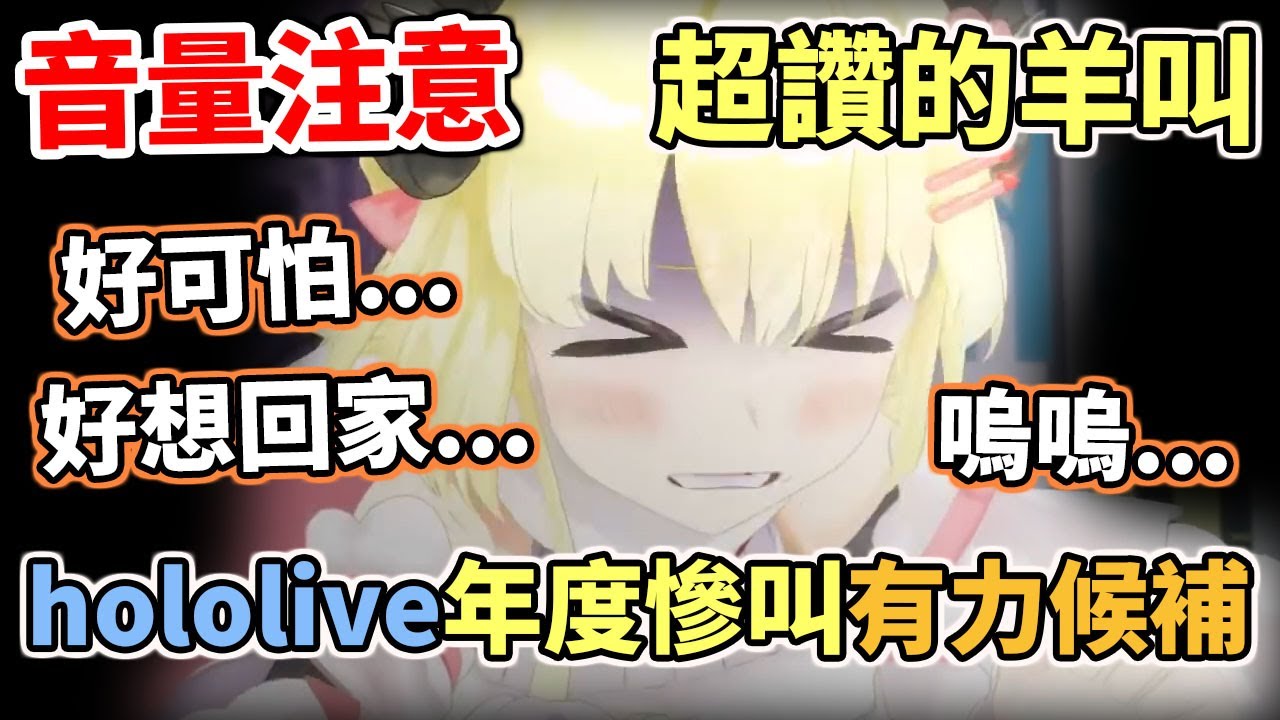 音量注意！足以載入史冊的羊叫！年度最佳慘叫有力候補【hololive／ホロライブ】【角卷綿芽／角巻わため】