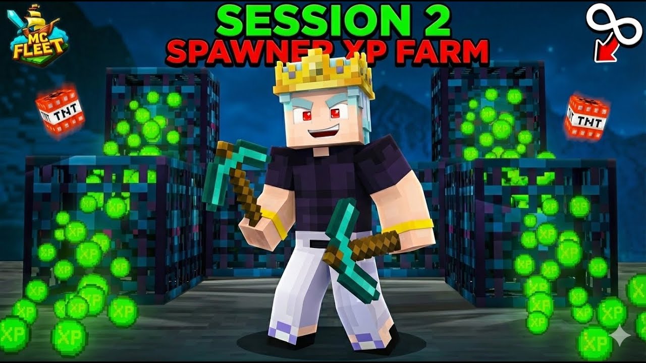 MCFLEET SESSION 2 | SPAWNER XP FARM #mcfleet