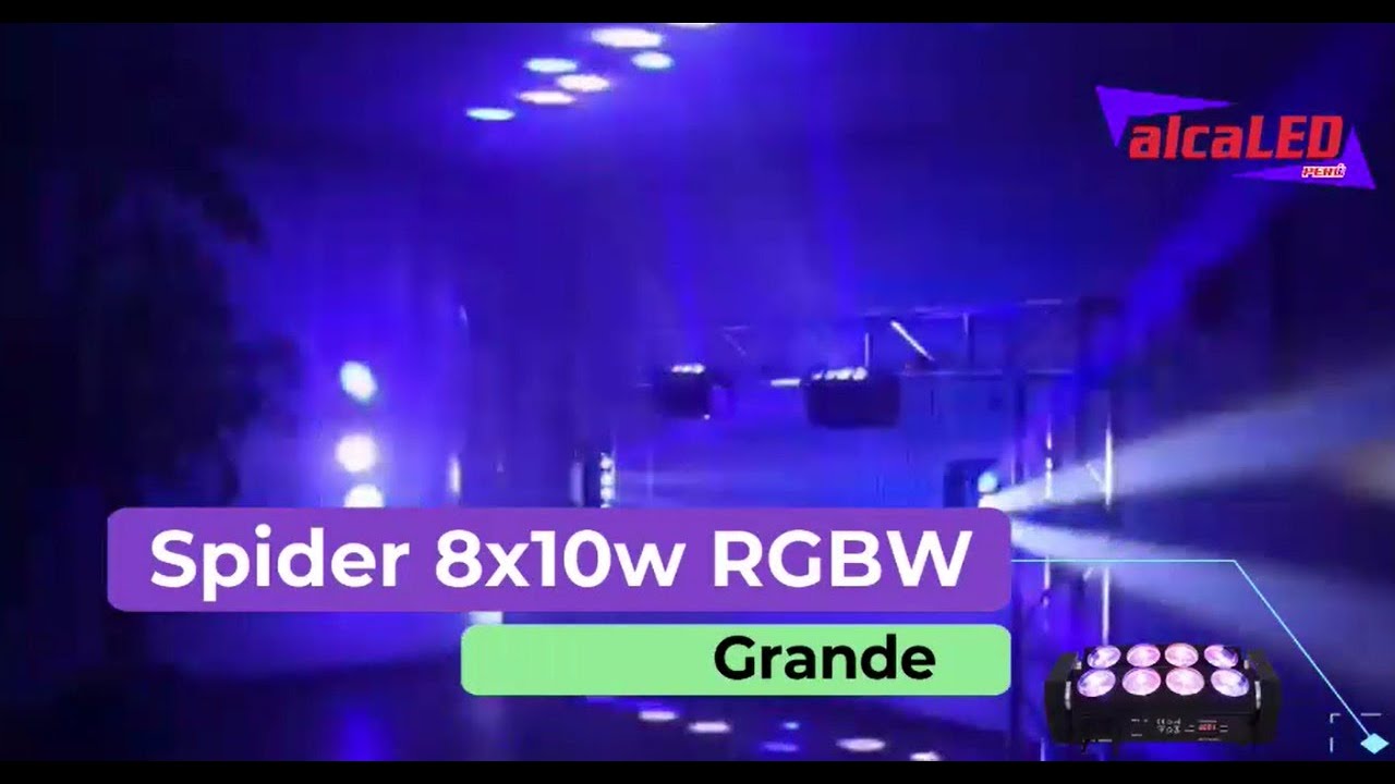 Spider 8x10w rgbw grande | Alcaled Perú