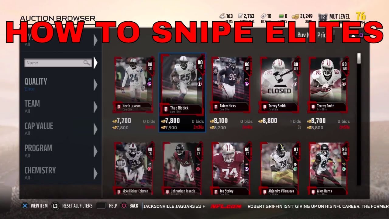 MUT 18 How to Auction Snipe More Efficiently