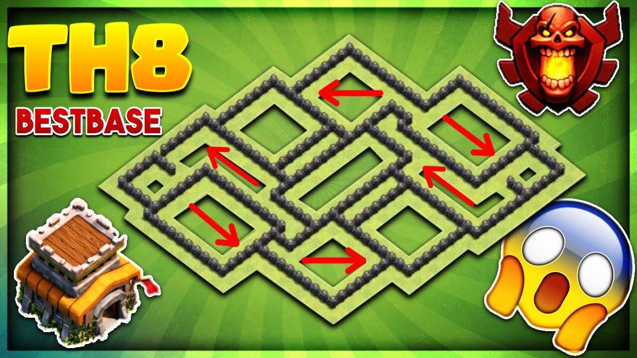 BRAND NEW 2018 &ldquo;INSANE&rdquo; TOWN HALL 8 (TH8) TROPHY BASE/CHAMPION LEAGUE BASE- Clash Of Clans