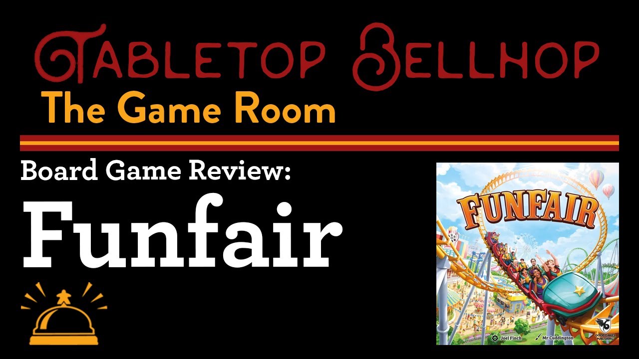 Review Funfair, a family weight board game about building a theme park (a lighter version of Unfair)