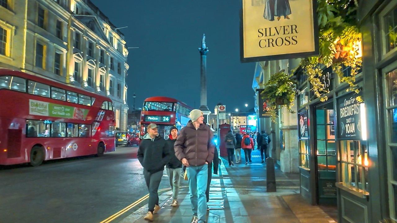 London Night Walk 🇬🇧 City of Westminster Walking Tour 2025 | 4K HDR