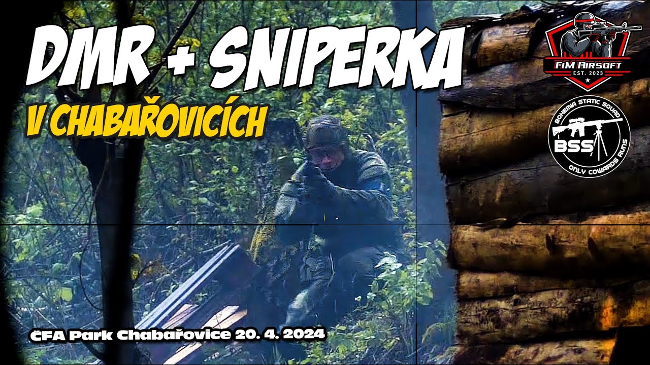 #044 AirSoft: DMR a Sniperská štípačka v Chabařovicích - Gameplay 20. 4. 2024