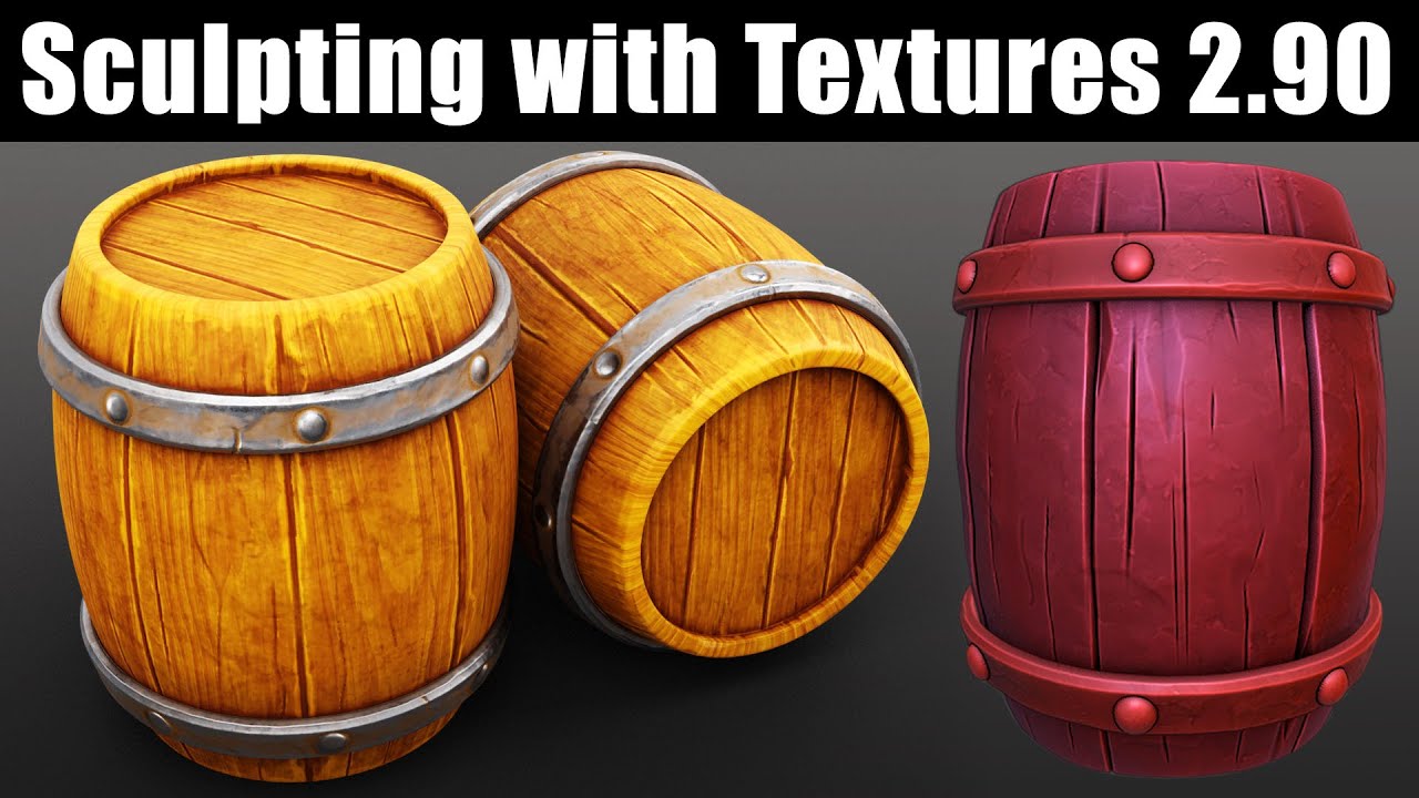 Stylized Barrel in Blender 2.90 | Modelling | Sculpting | Textures